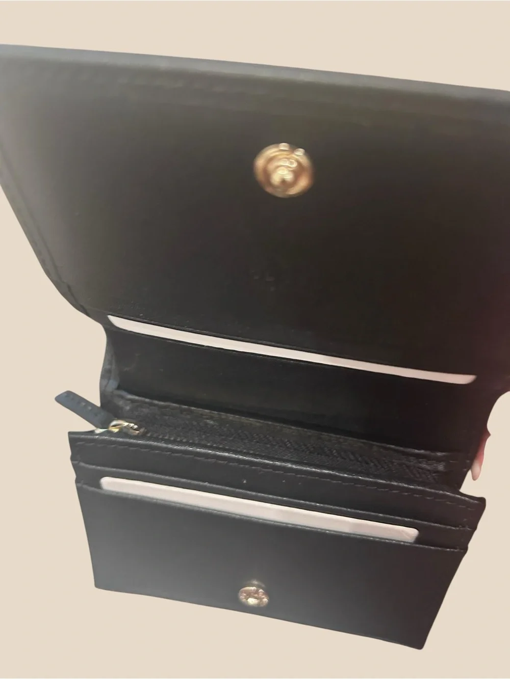 Gucci GG Supreme Horsebit Card Case and Wallet in Beige and Black - Picture 5 of 8